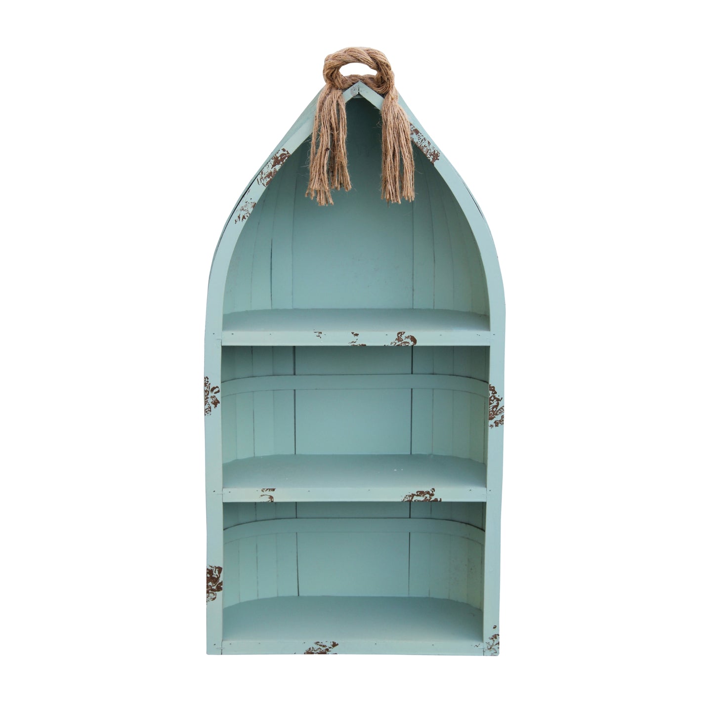 Canoe Styled Shelf with Rope Accent