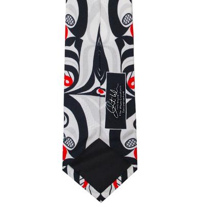 Cravate en soie Killer Whale Crosshatch Artist