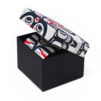 Cravate en soie Killer Whale Crosshatch Artist