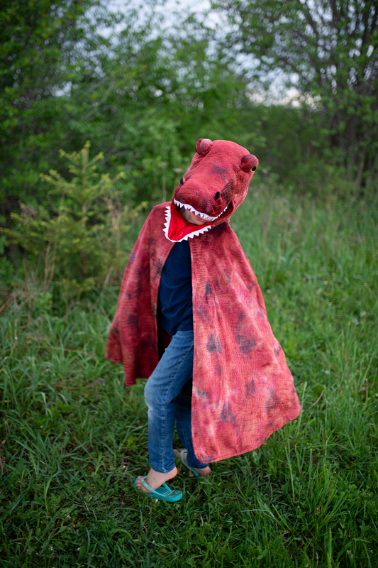 Grandasaurus T-Rex Cape avec Griffes (rouge/noir)