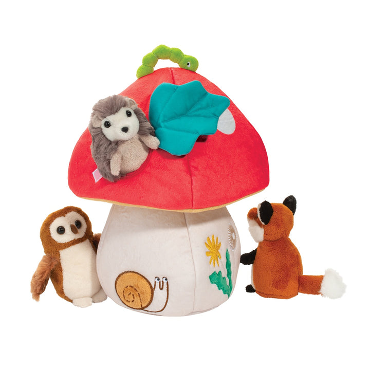 Woodland Mushroom Playset avec 3 marionnettes à doigts