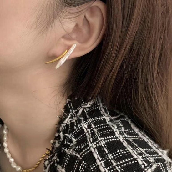 Boucles d'oreilles en perles d'eau douce Golden Couples