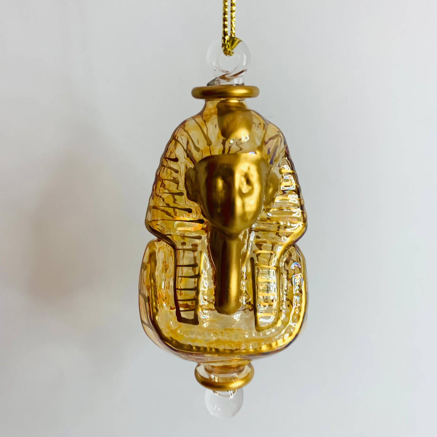 Blown Glass Ornament - Gold Mask of King Tut