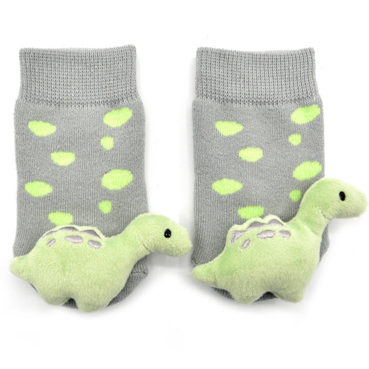 Green Dinosaur Rattle Socks