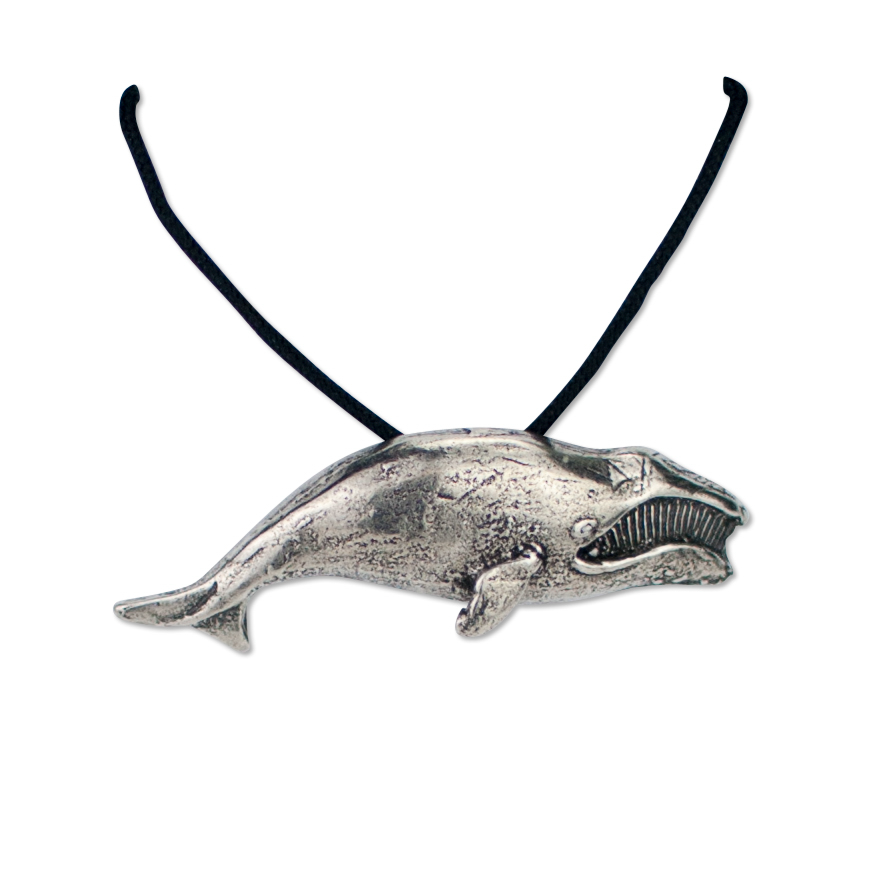Right Whale Pewter Charm