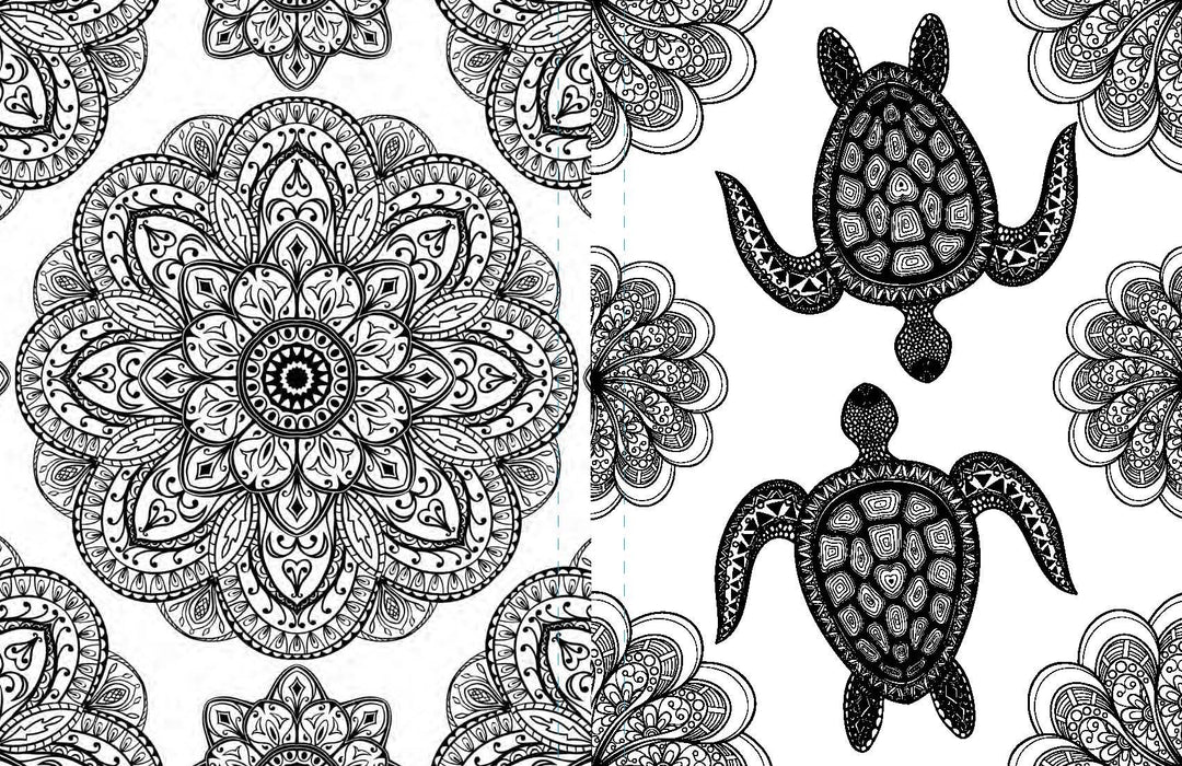 Tranquil Ocean Mandalas (Just ADD Colour)