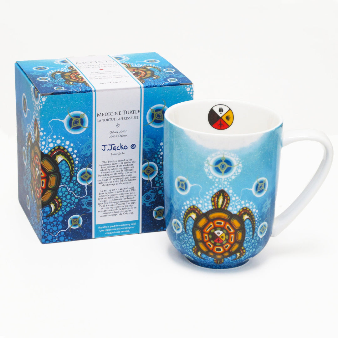 Mug en porcelaine Tortue médecine