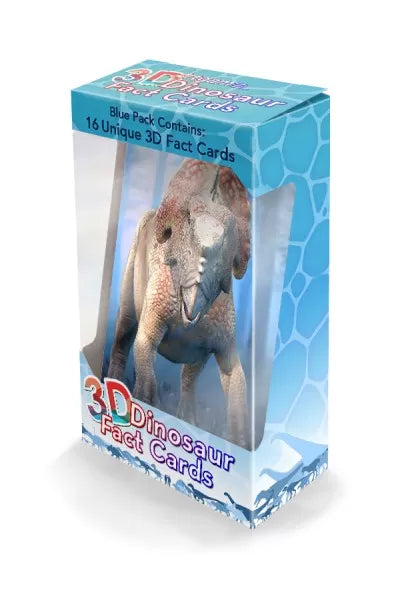 Cartes d'information 3D lenticulaires sur les dinosaures - Bleu