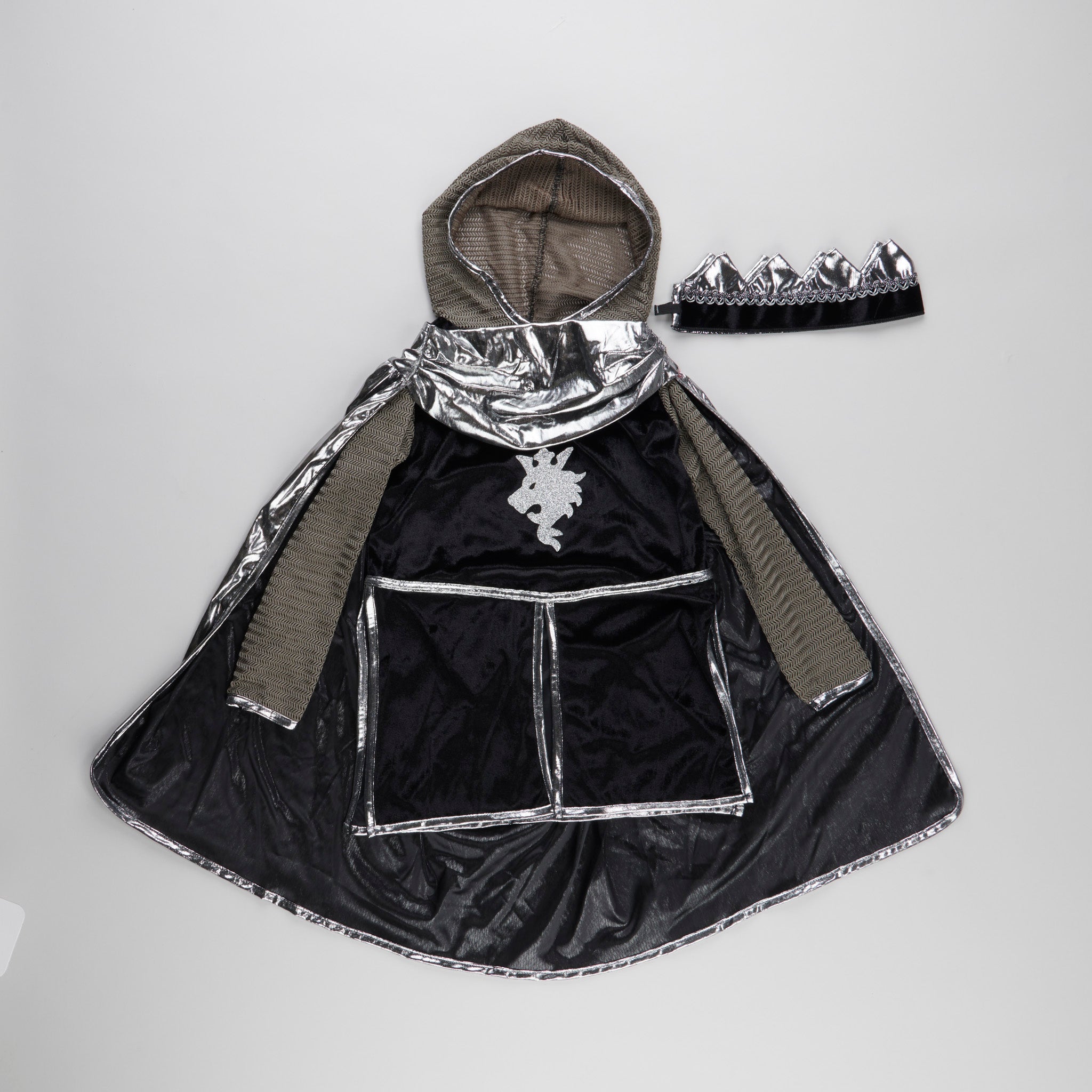 Knight Tunic Cape and Crown - SIlver – ROM Boutique