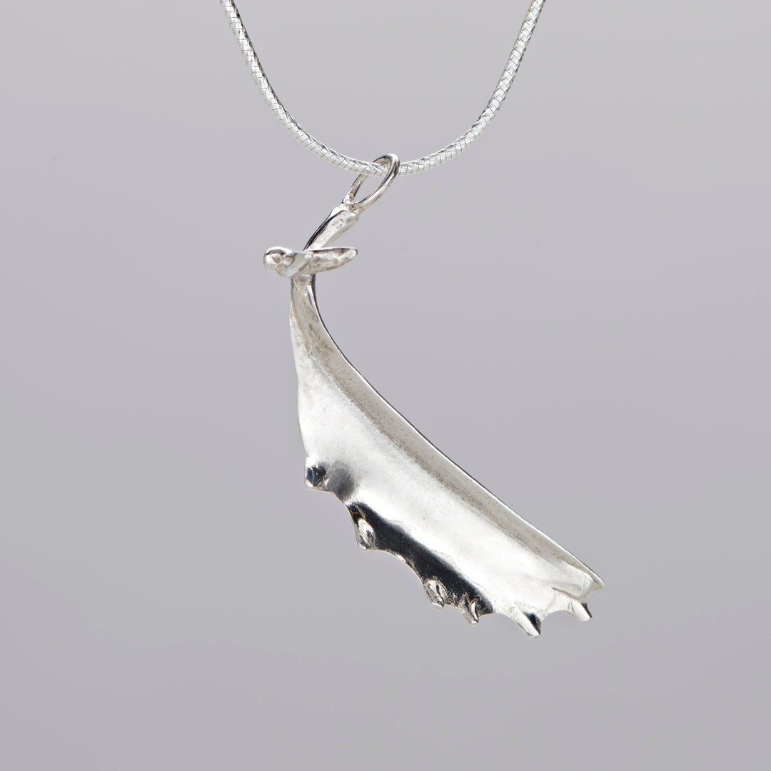 Sterling Silver Moose Antler Pendant