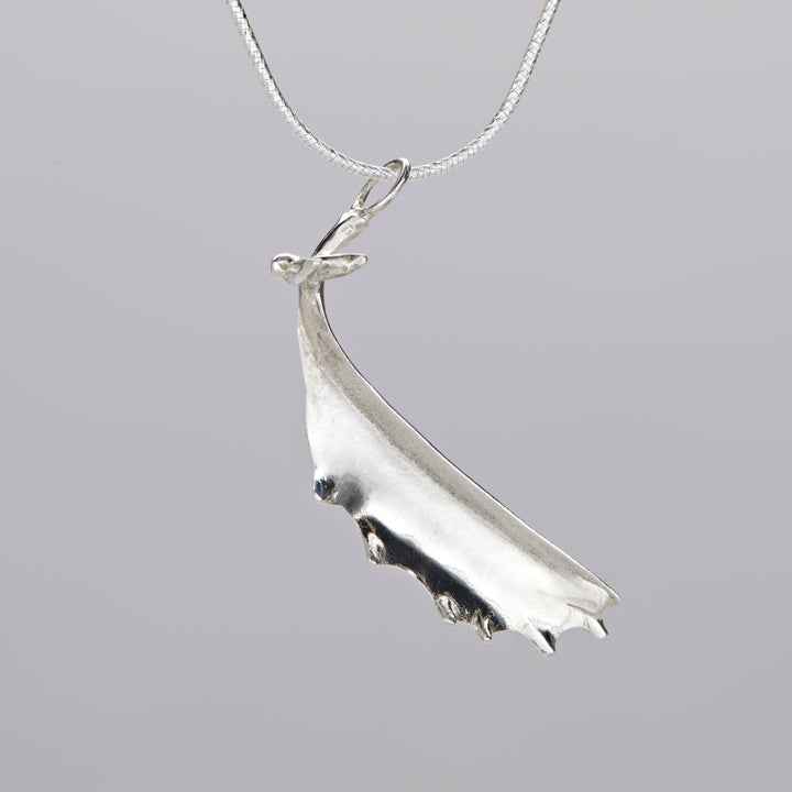 Pendentif bois d'orignal en argent sterling