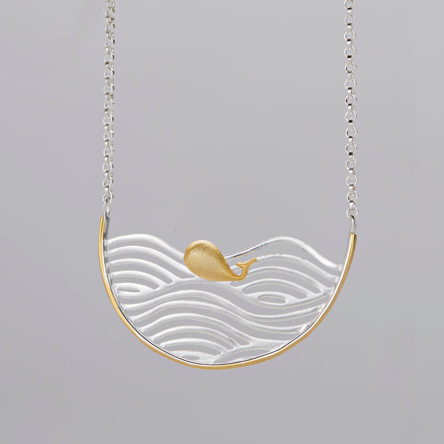 Swimming Whale Necklace