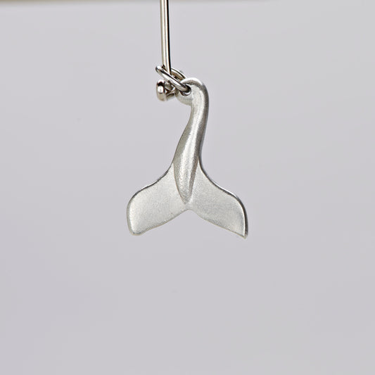 Whale Tail Charm-Pewter