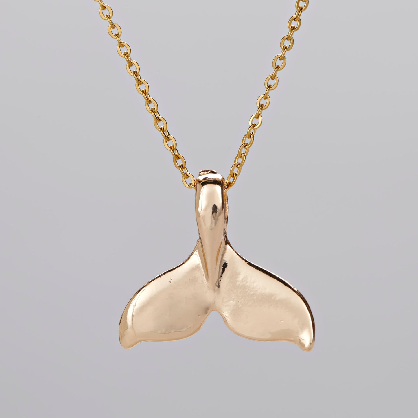 Whale Tail Necklace - Gold