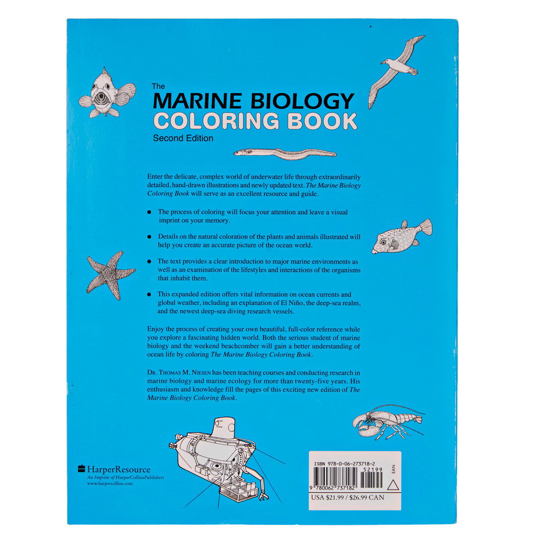 Le livre de coloriage de biologie marine