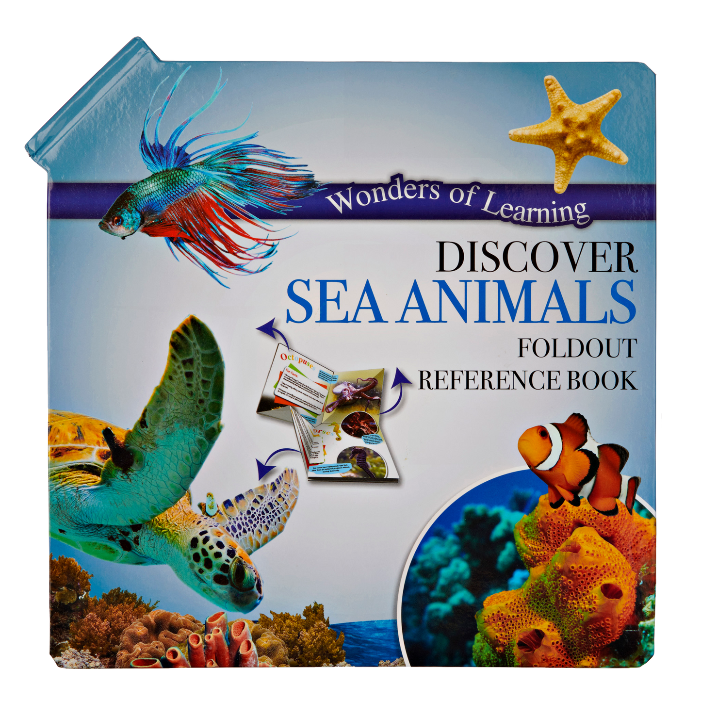 Discover Sea Animals Foldout Reference Book (Wonders of Learning)