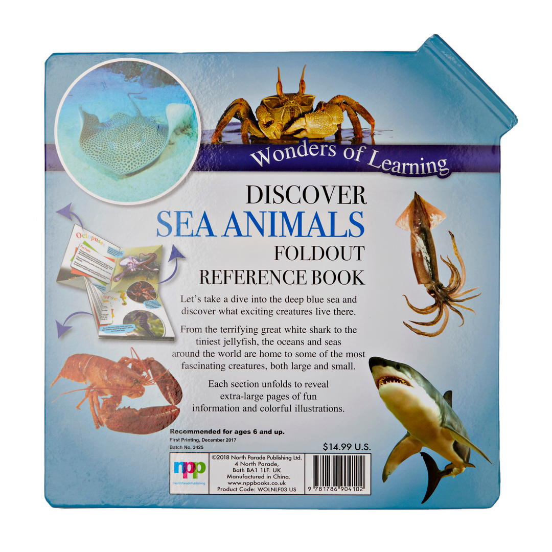 Discover Sea Animals Foldout Reference Book (Wonders of Learning)