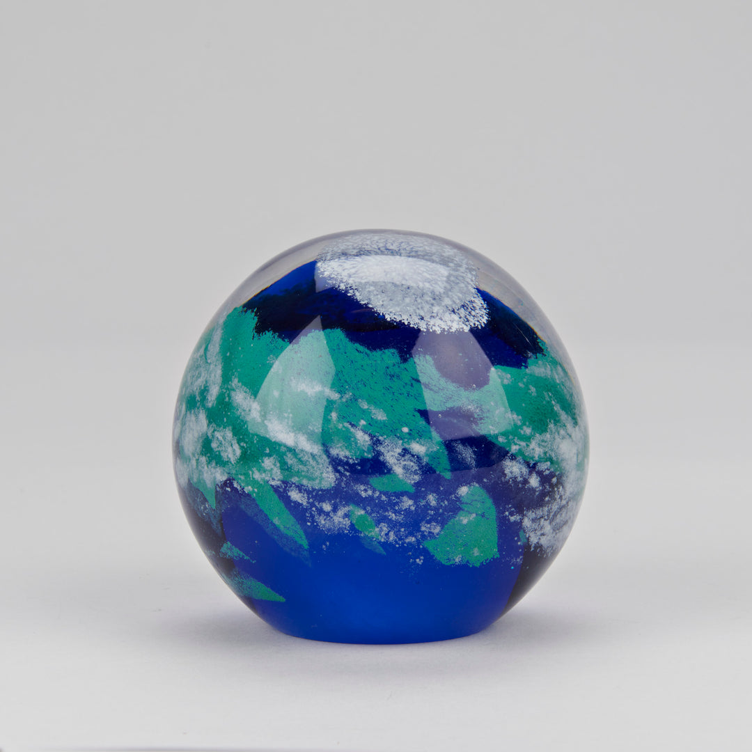 Earth World Paperweight Glow 4in