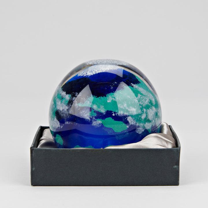 Earth World Paperweight Glow 4in