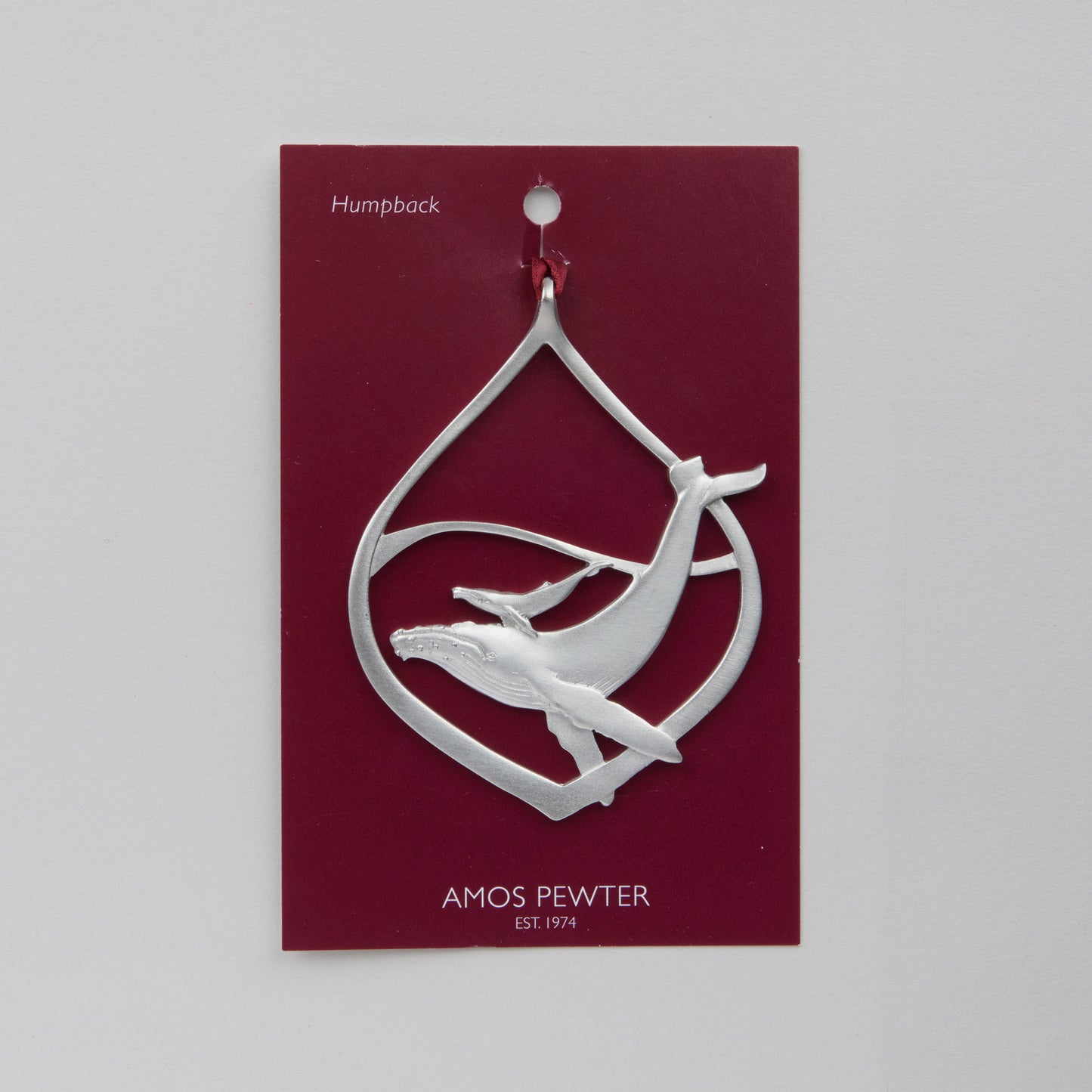 Humpback Whale Ornament-Pewter