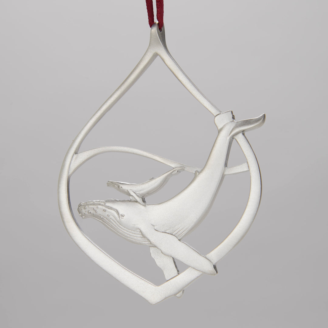 Humpback Whale Ornament-Pewter