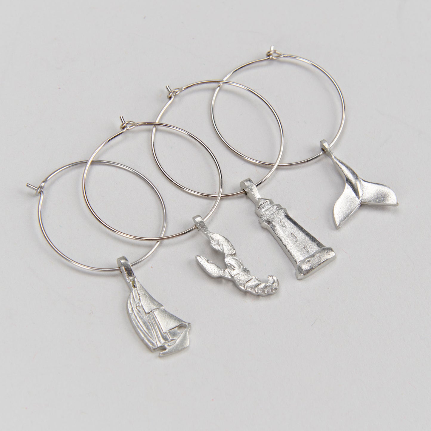 Maritime Wine Charms-Pewter
