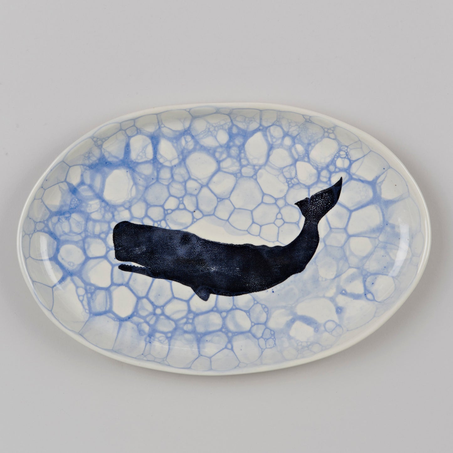 Platter Ceramic Whale Bubble