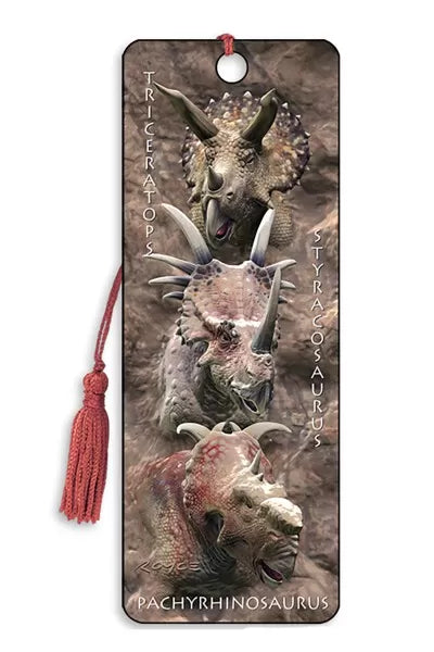 3D Triceratops Bookmark