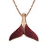 Collier en or rose queue de baleine Redwood