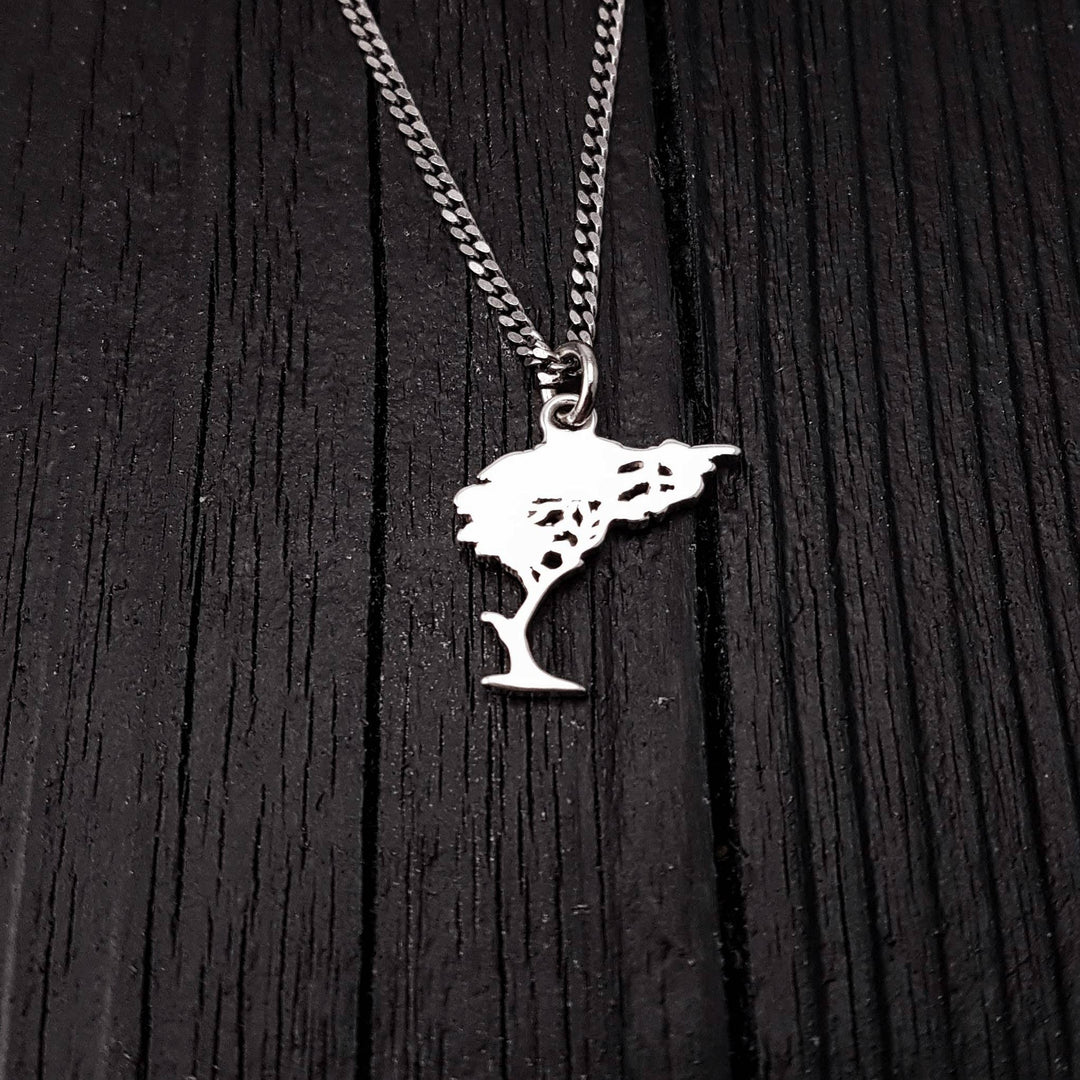 Collier à breloques en forme d'arbre en argent sterling