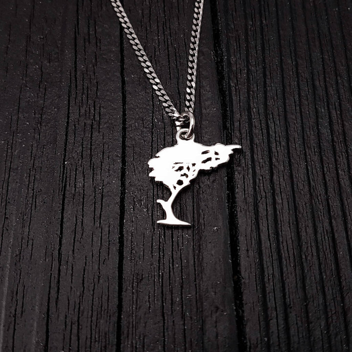 Collier à breloques en forme d'arbre en argent sterling
