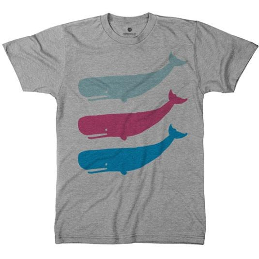 Trois baleines - T-shirt TriGrey