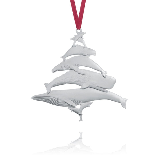 Whales Ornament-Pewter