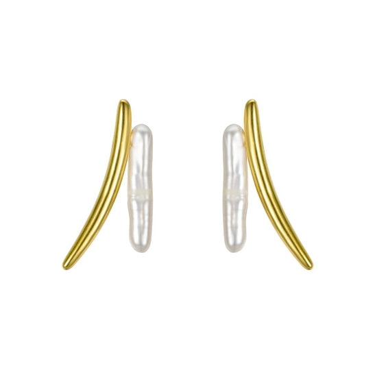 Boucles d'oreilles en perles d'eau douce Golden Couples