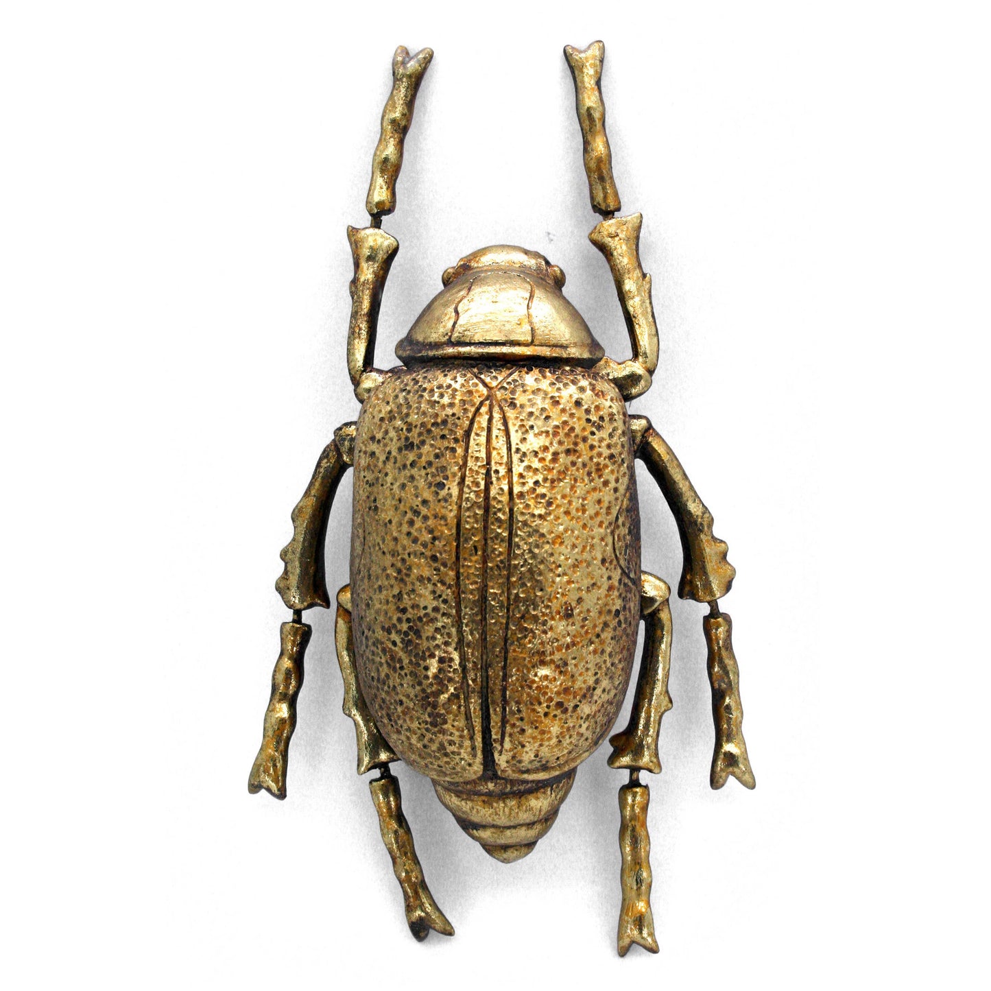 Gold Leafed Beetle Wall Decor L
