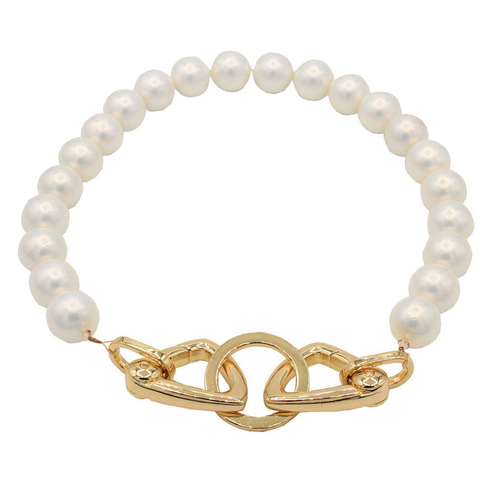 Collier combiné de perles ovales Abby